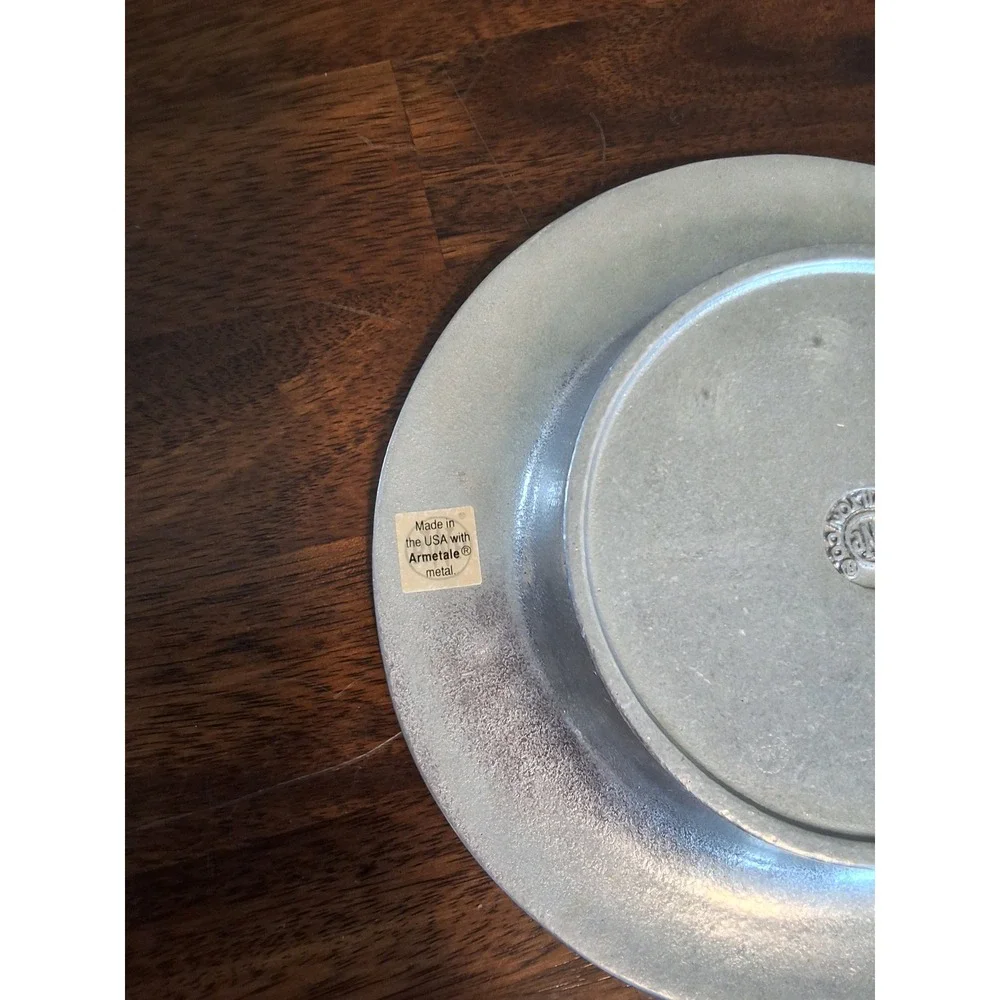 Wilton Armetale Fruit Harvest Wine Bottle Coaster with Cork Insert USA RWP Metal